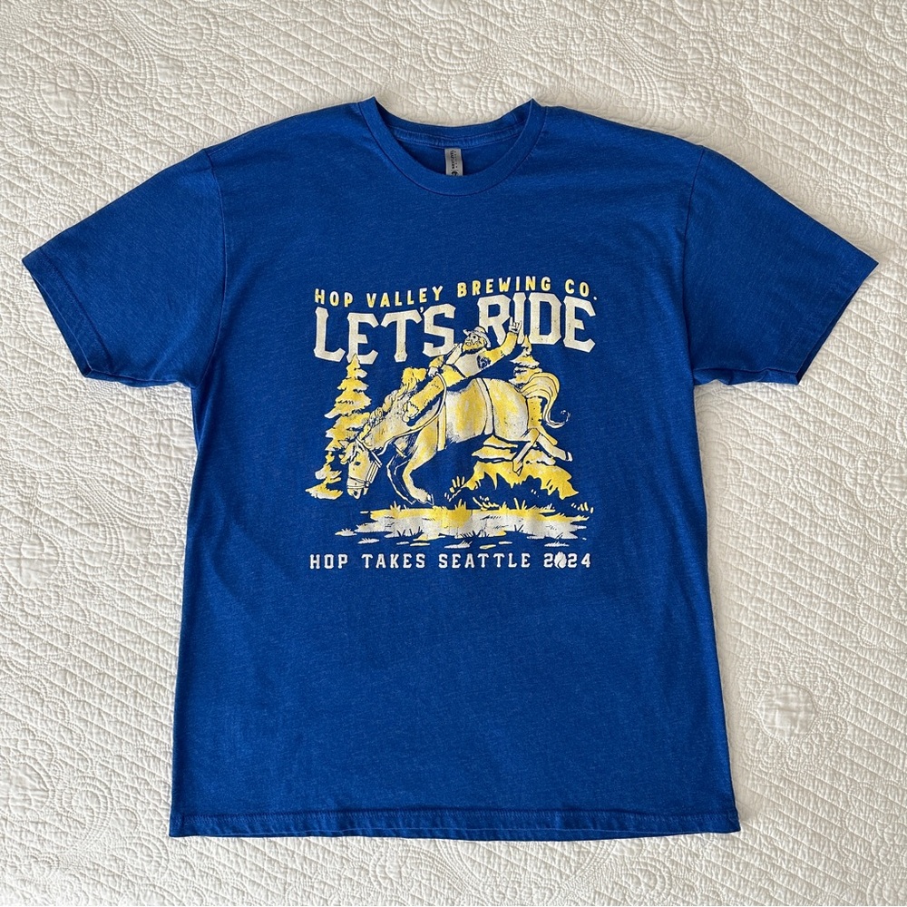 Hop Valley Brewing Co Let's Ride Seattle Graphic Tee T-Shirt XL 2024